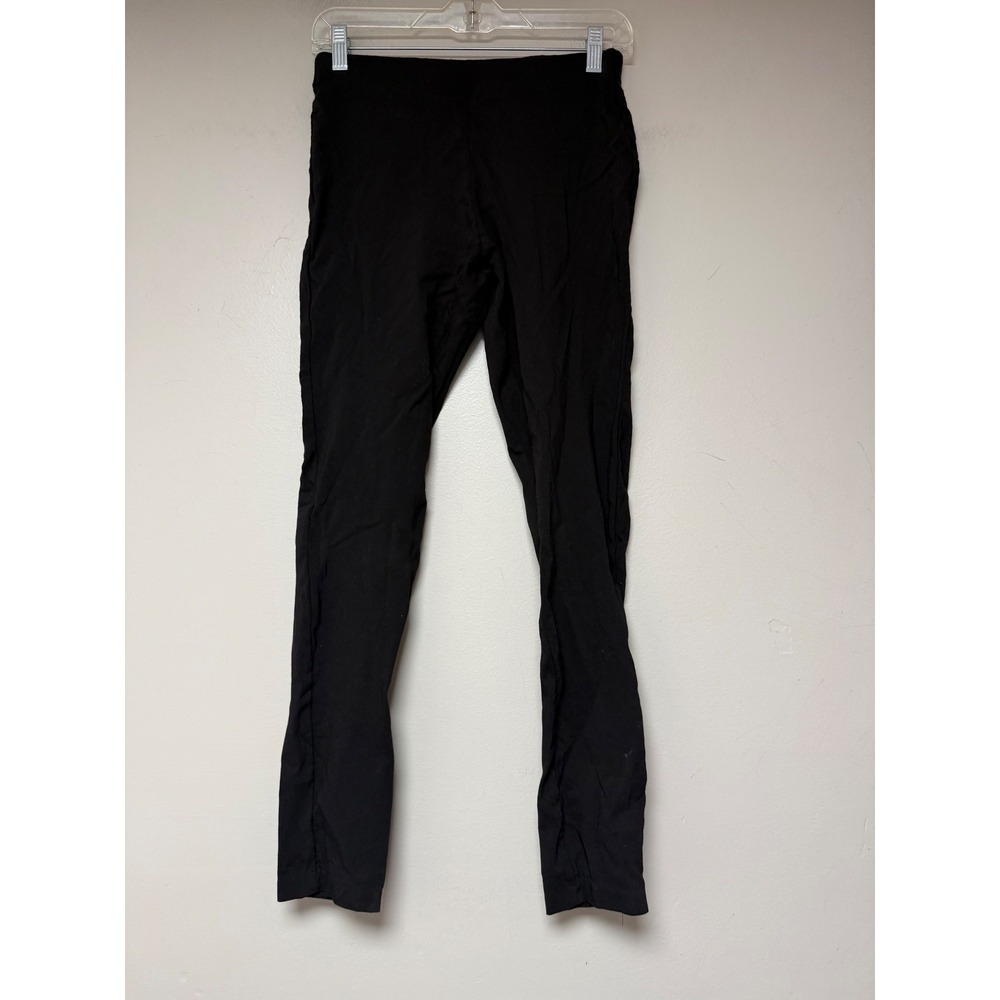 Black Viscose Blend Leggings Pants Comfort Stretch Made in Cambodia Size Medium